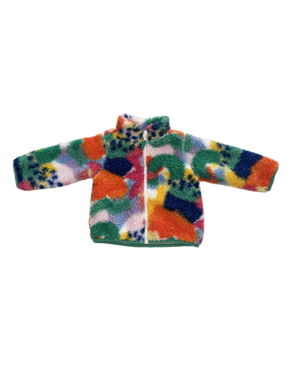 H&M Multicolor Sherpa Zip Jacket - Green, Orange, Blue, Yellow, Pink